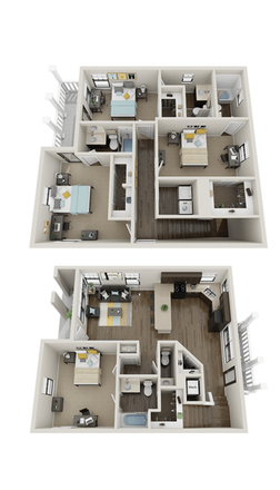 Floor plan - Collective Lease Takeover ‘25-‘26! Lower rate! 4br/4.5bath! Apartments