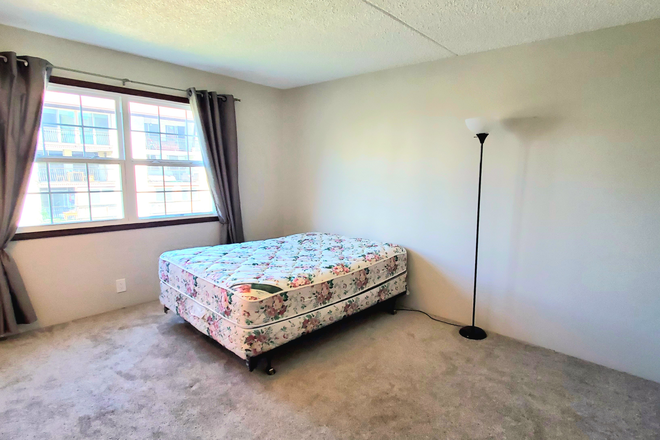 Room includes bed and lamp - Spanish Towers