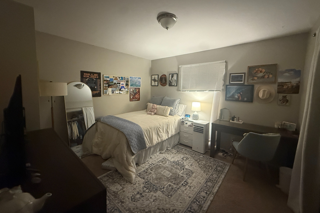 Full View of Bedroom from Door - FULLY FURNISHED 1 Bedroom Spring Sublease On The Hill; 918 13th St Unit A (Jan 2026-May 2026)