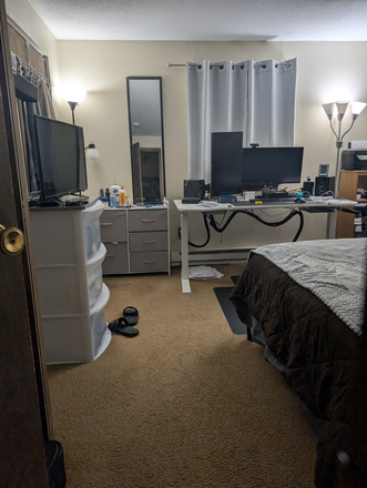 The bed and desk can remain if you are interested - Lantern Courts Apartments