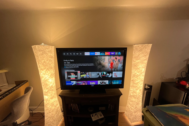 living room TV - Affordable apartment right next to campus