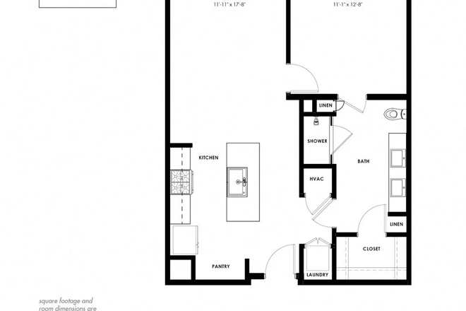 Floorplan - A2 - Sublease Jan 2025 - May 2025  |  Private  |  1 BR 1 B  |  750 SF  |  Top Floor  |  100 Park  |  21+ Apartments