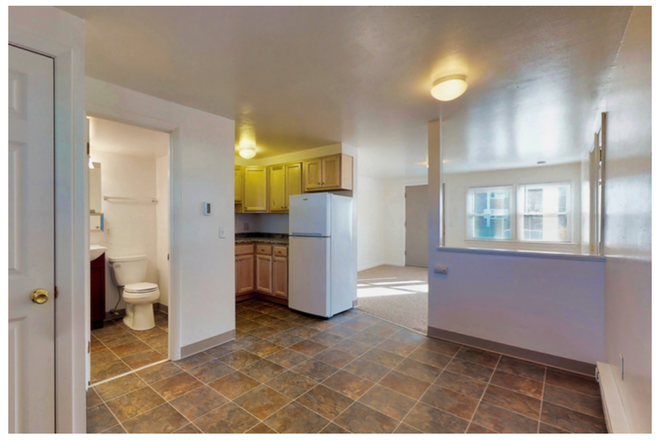 Inside view -- Kitchen, Bathroom, Living Room - Crestview Apartments