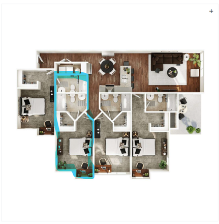 Bedroom - Arcadia Student Living Apartments