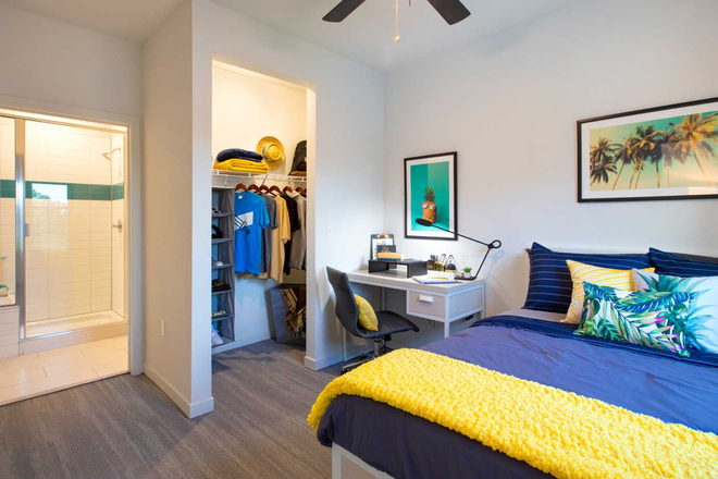 Bedroom - Summer Sublet at Hub on Campus - Private Bed/Bath in 4x4 (May-July 2026)