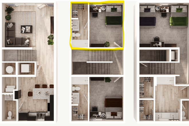 Your Bedroom and Bathroom! - Hannah Townhomes & Lofts