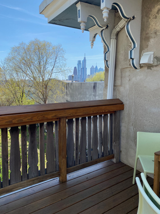 Deck with View to City Skyline - ONE BEDROOM UNIV. CITY with City View