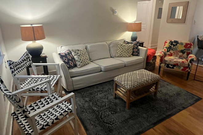 Living room - Spacious 2BR Condo in Virginia Highlands – Close to Emory & CDC