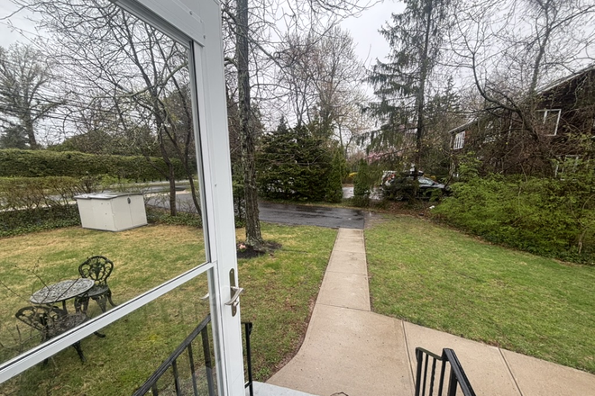 Backdoor view for the backyard and parking area - Room in shared apt for Princeton University affiliate-N.Harrison St-Princeton
