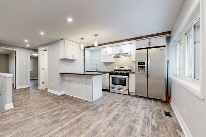 Kitchen from Living Room - Newly Renovated 2-bedroom Unit in Morningside area - all utilities incl.