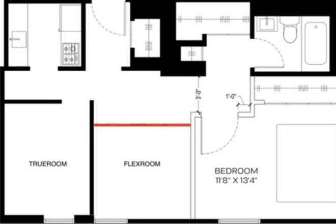 flex floor plan - Room Available – 1 Flex Bedroom in 3BR Flex (by Herald Square) -  Herald Towers Apartments
