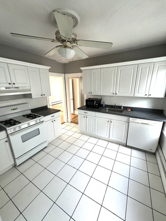 Kitchen - Private bedroom, bathroom, and study in a large 1500 sq ft apartment in Magoun Square