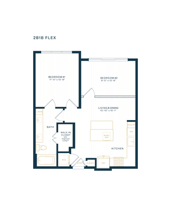 2B1B Flex - The Heron Museum District, 5 min from campus Apartments