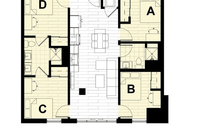 This is the floor plan, please check The Hub website for more information - The Hub Apartments