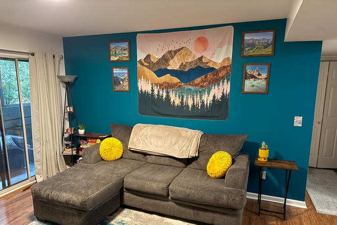 Living Room - Garden Level 1-bedroom, 1-bathroom Cozy Condo
