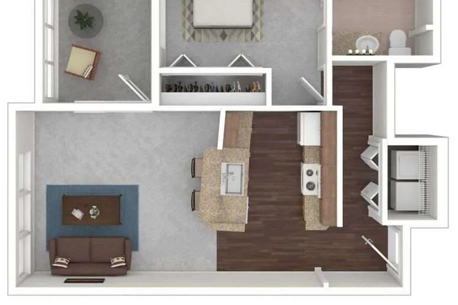 Apartment Floorplan - 1bd/1bth (No Roommate & Fully Furnished) Z-Islander Sublet - Spring 2026 Apartments