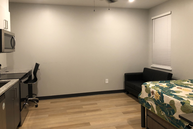 Main living space - Studio, The Ridge, Graduate housing close to campus