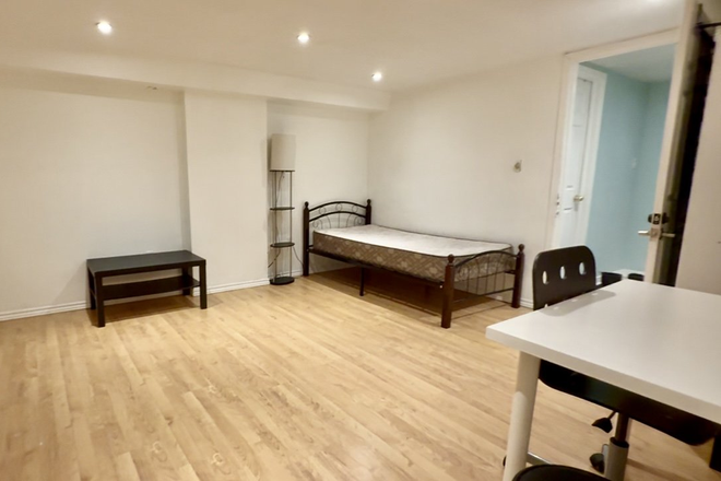 Studio room - Partially furnished & well-lit - Singleton/Studio Basement Unit - Morningside & sheppard