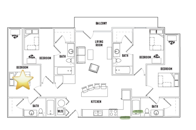 Room Location - 2nd Avenue Centre Apartments, Summer Sublease