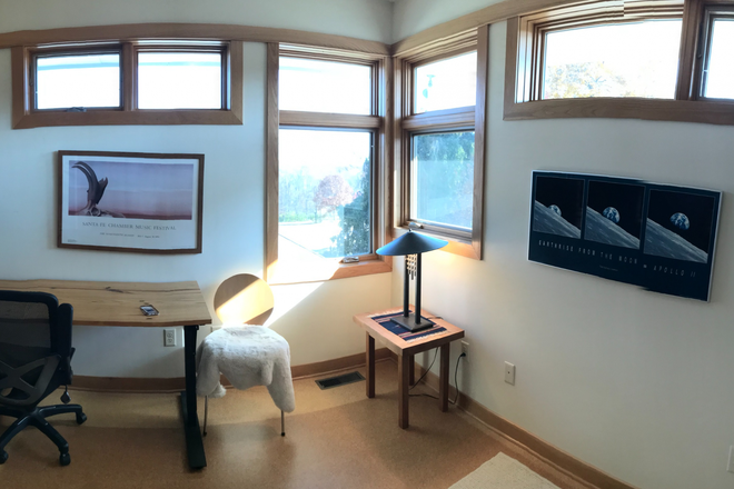 Study Room - private room and bath in a private home in rural area near North Liberty
