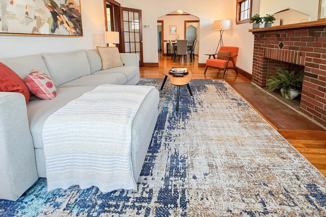 Living Room - COR248 Spacious 3-bed, In-unit Laundry, Central Air House
