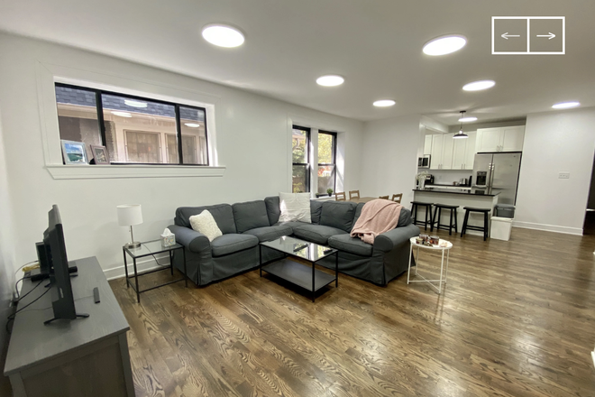 Living Room/Kitchen - Room for Rent in Safe, Modern Apartment Close to Campus