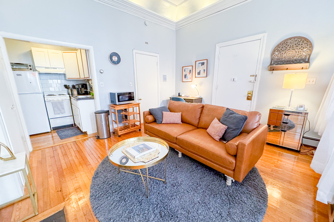 Living Area - BEA3372 Oversized Studio Boston Brownstone Back Bay Apartments