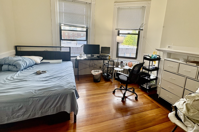 Bedroom 1: Living room converted bedroom with stable room partitioner, furnished - Right in Harvard Square, rare to find HUH apartment (Summer sublet)