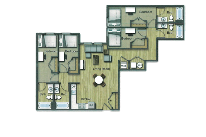 Floorplan, type is D8 - APARTMENT SPRING SUBLET CLOSE TO CAMPUS!!