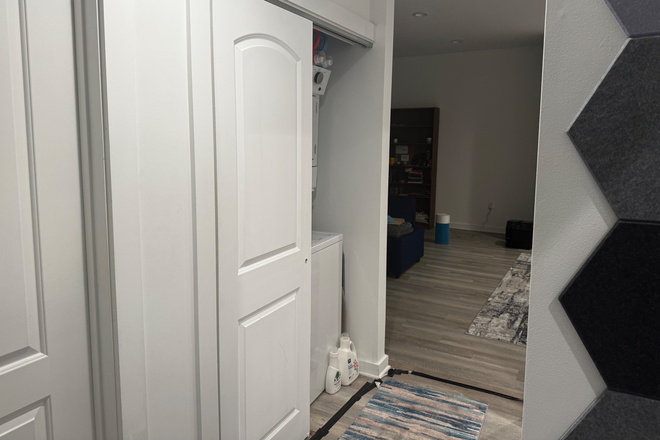 Hallway with washer and dryer - Summer Sublet: Private Room and Bath Apartments