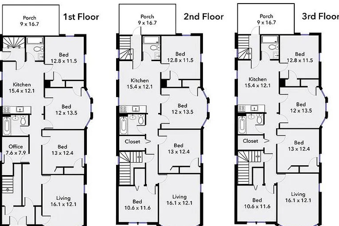 Floor Plan (3rd Floor) - 1 Room in 4 Bed Apartment