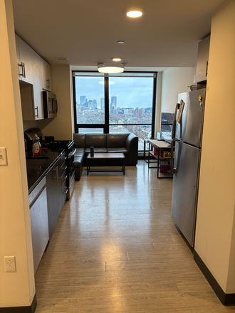 Kitchen and Living Room - Lightview Apartment (2 Bed 2 Bath, Floor 14) - Spring and Summer 2025 (Lease Transfer)