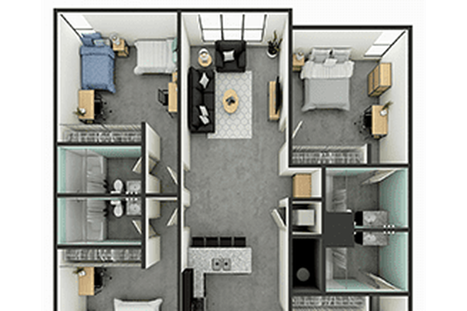 Floor plan for the entire apartment - Shortbread Lofts