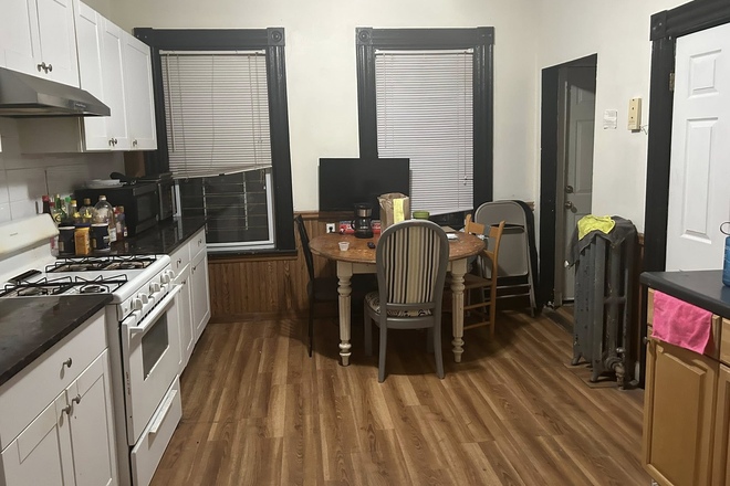 Kitchen and bathroom to the right - Northeastern Student Sublet|No agent fee| Spring 2026 | Convenient and All-Inclusive with Furniture Apartments