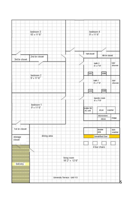 Floorplan - University Terrace Apartments