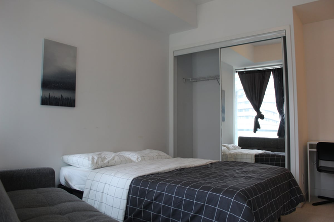 Master Room - Bedroom - Fully Furnished Private Rooms | ICE Condos Near Rogers Centre & CN Tower