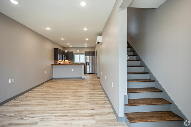 Living room and kitchen - North Knox Sublet