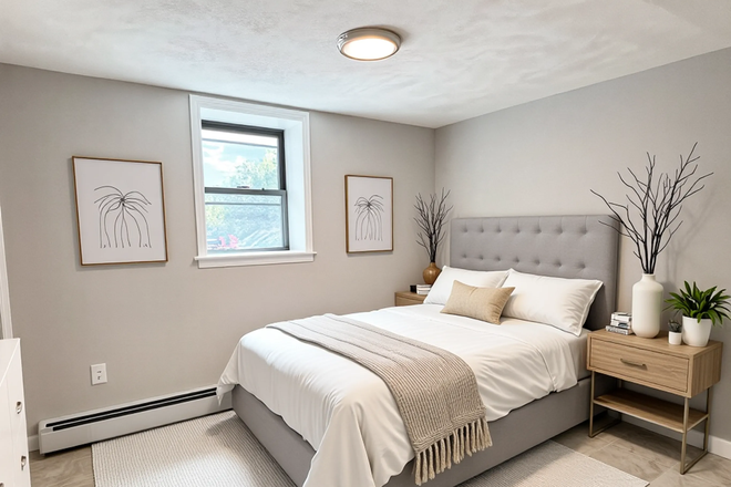 bedroom - Spacious Coolidge Corner 1 bed + office with parking Apartments