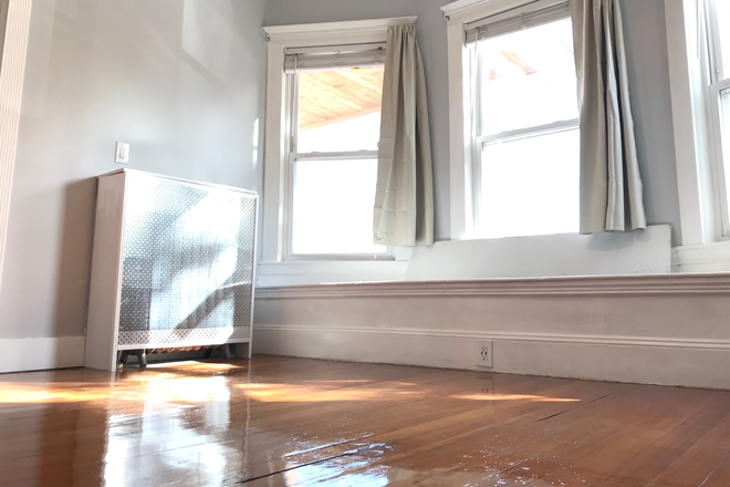 Bedroom 1-1 with storage and decorative fireplace - Renovated, contemporary home w/free laundary in peaceful neighborhood