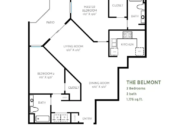 Belmont Floor Plan - Need Roommate for Double in Costa Verde Village - Belmont, near UTC transit center