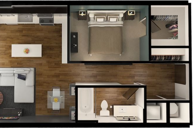 Model furnishings shown, mattress/bed/chair can be availed free before 25 June - Rare find: 1 bed-1bath at the Alloy College Park at $100 monthly discount, Superb Amenities