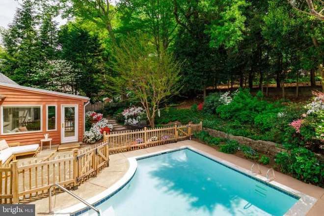 Backyard With Pool - Basement Bedroom in a beautiful single family home on Macomb Street