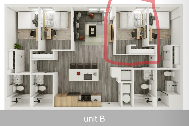 Layout and unit being sublet - VERVE West Lafayette Apartments