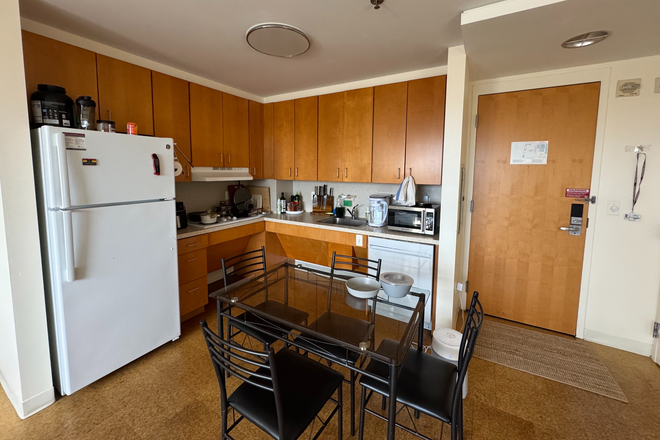 Kitchen - 1b1b in 2b2b En Suite1 Western Ave with a stunning Charles River view Apartments