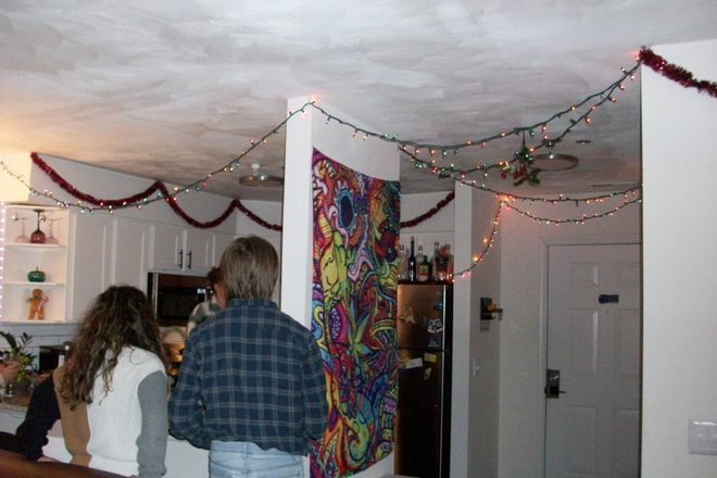 Kitchen/front door during Friendsgiving - Southview Apartments