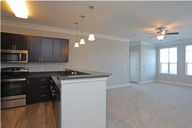 Kitchen and living room - The Adams at Pepper Ferry