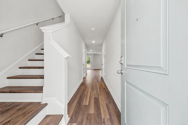 Front entrance - Stairs to Upstairs - Brand New 3BR Townhome | 1.3 Miles to CCU | Utilities Included I 1 car garage