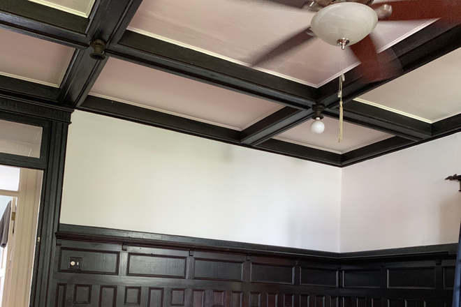 Wainscoting & ceiling coffering - Walk from Ashley Avenue Ambience!