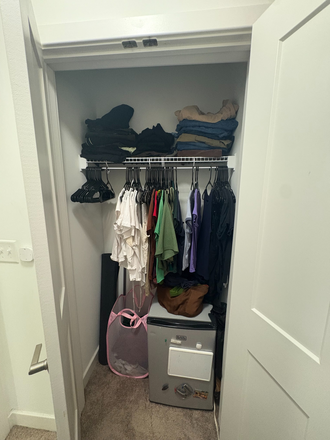 closet #1 - Tempo Apartments 4x4 Spring 2026 Lease Transfer, Starting in January, Close to Campus + Convenient
