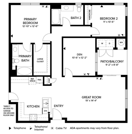 Floor plan - Santiago Apartments